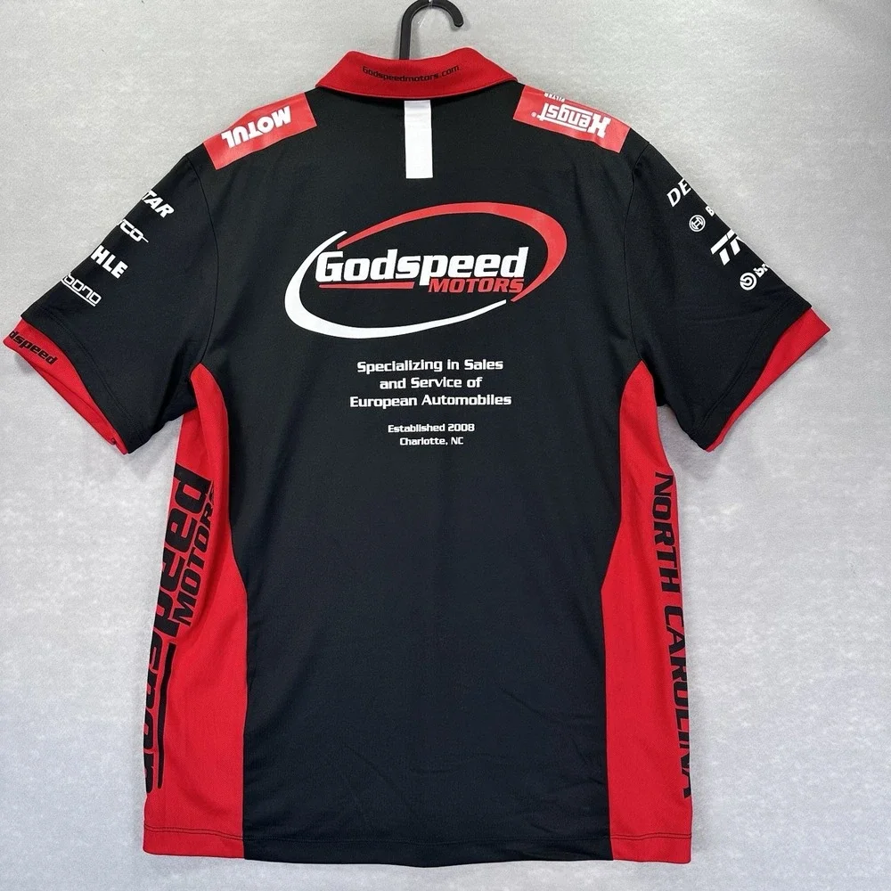 Godspeed Motors Bosch Rowe Delphi Racing Race Charlotte NC Paragon Polo Shirt‎ M